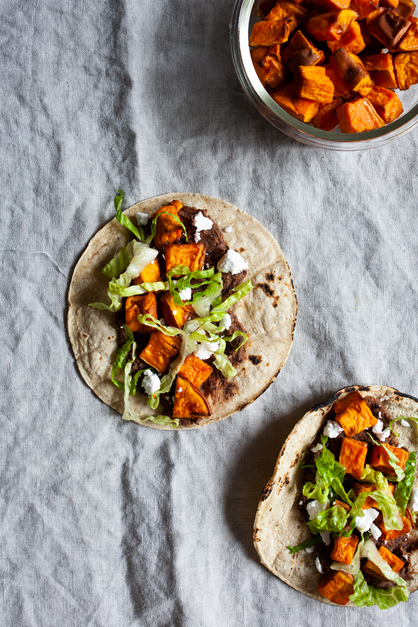 Easy Vegan Black Bean Sweet Potato Tacos | The Full Helping