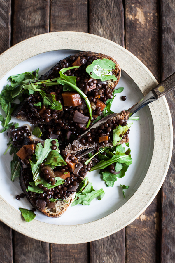 Braised Lentils on Toast | The Full Helping