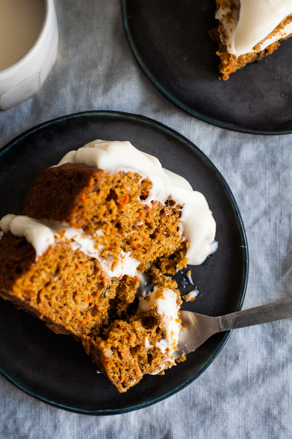 Vegan Pumpkin Spice Carrot Cake with Cream Cheese Frosting | The Full Helping