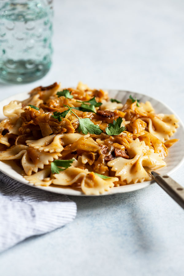 Caramelized Cabbage & Onion Pasta | The Full Helping