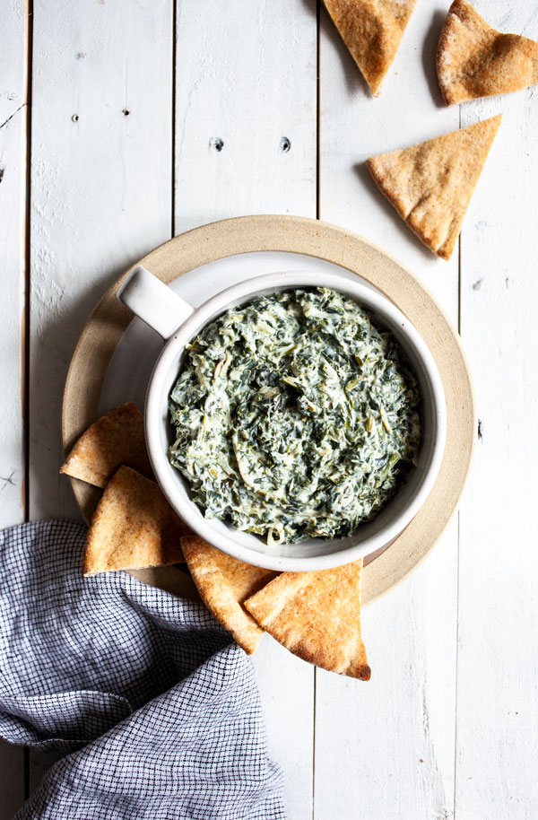 Simple Vegan Creamed Spinach | The Full Helping