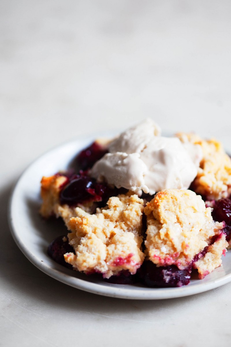 Vegan Cherry Cobbler | The Full Helping